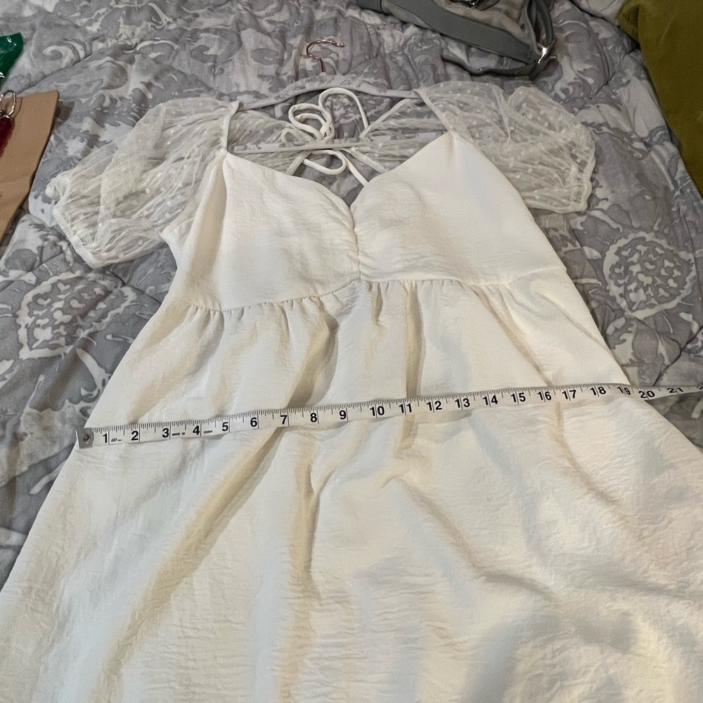 White shear dress large